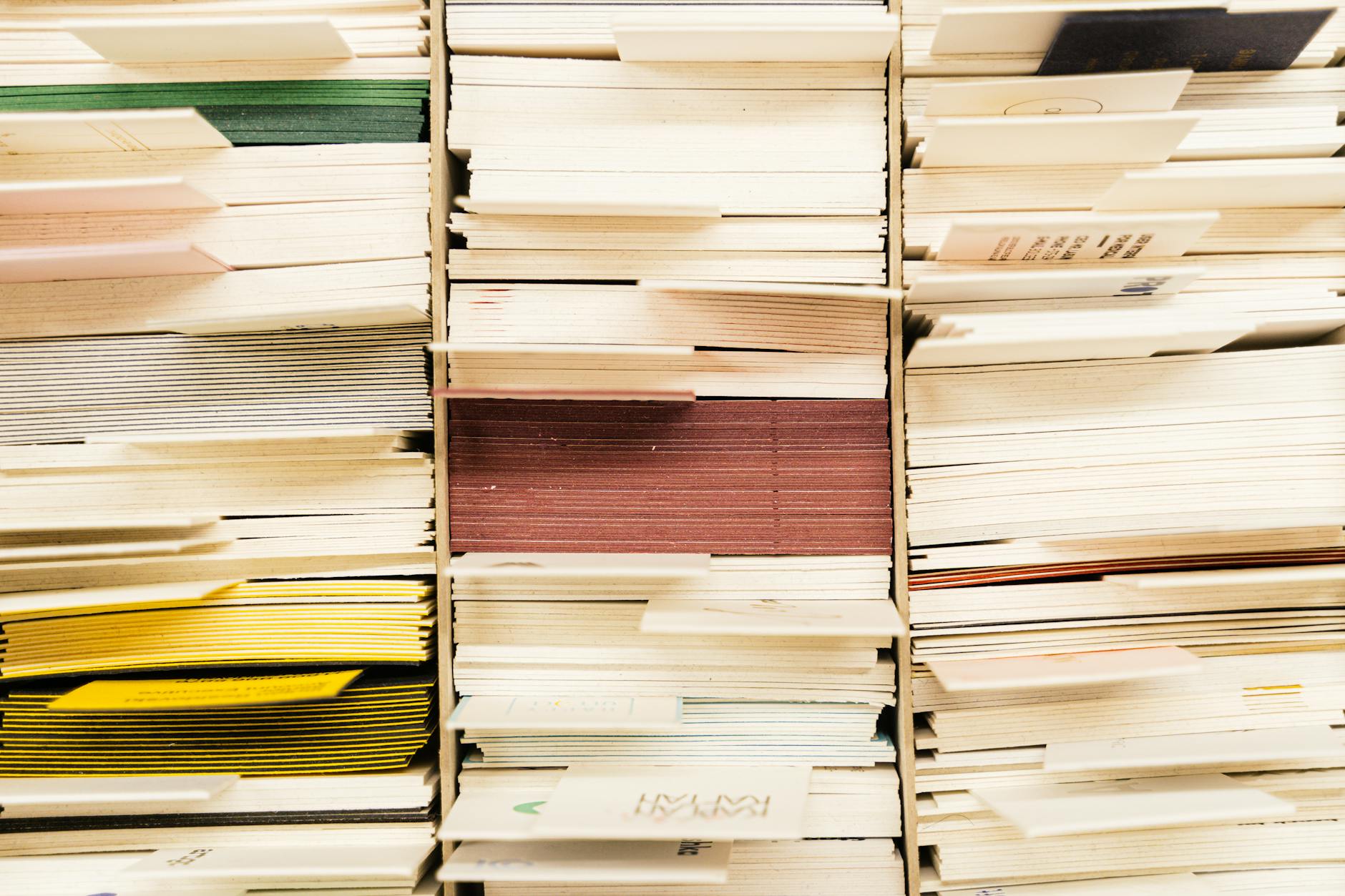 pile of documents in close up photography