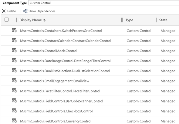 Configuring Custom Controls