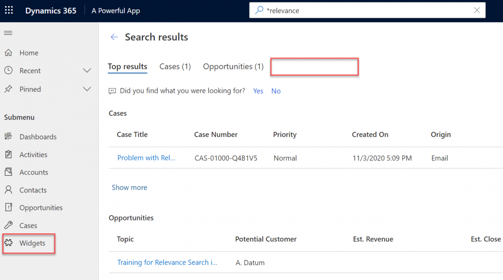 Make your Power Apps search experience more Relevant