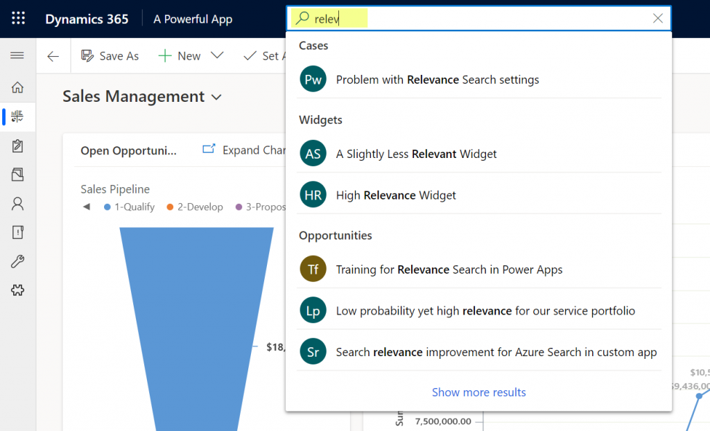 Make your Power Apps search experience more Relevant